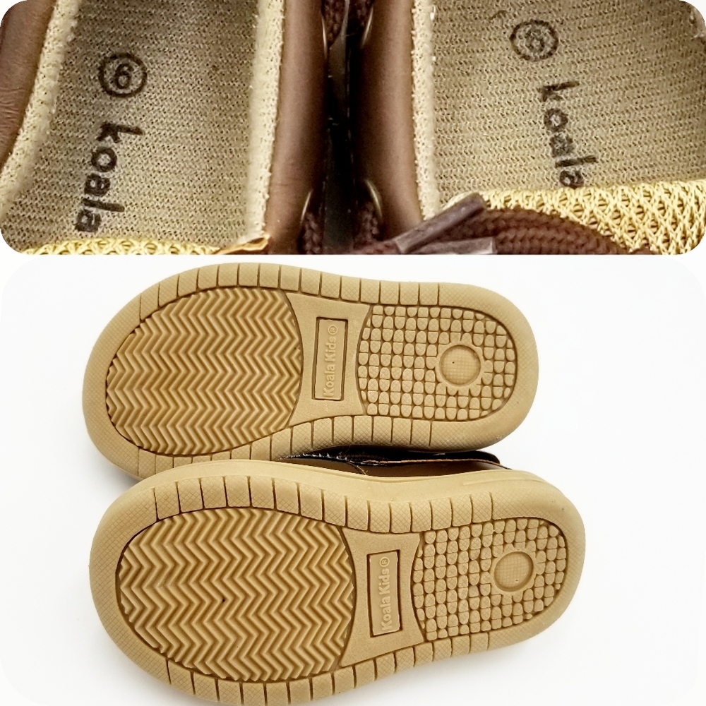 Koala kids loafer slip on shoe sz boys 6 bwn/blu - Picture 4 of 10